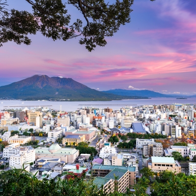 Kagoshima & son volcan