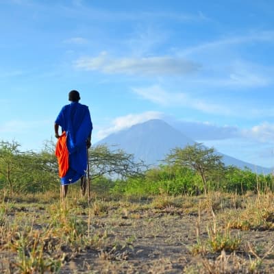 Marche Kiloki avec les Masais, coucher de soleil sur Olduvai