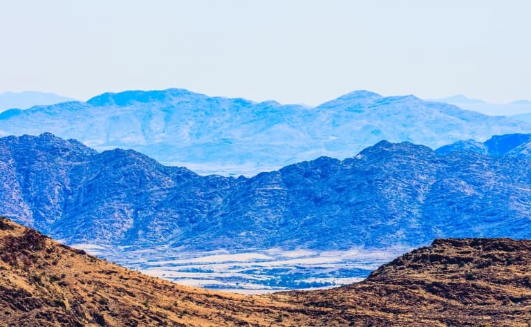 Panorama sur les montagnes du Gamsberg (220 km)